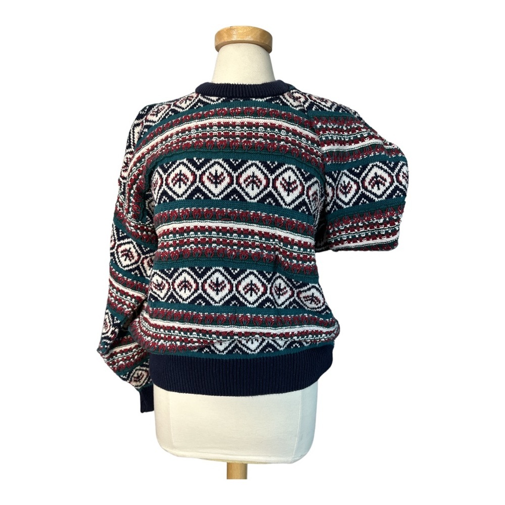 VTG 90’s extra chunky knit USA Van Heusen 100% Cotton Crew sweater